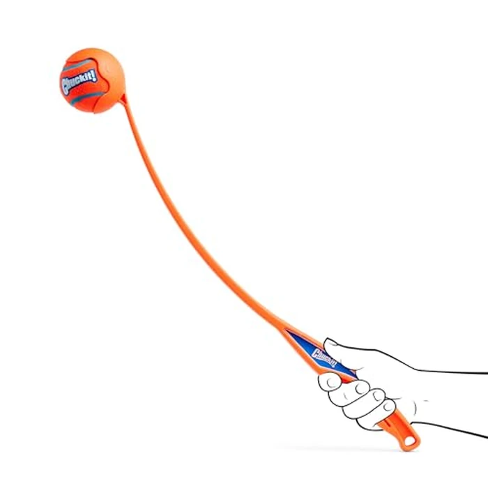 Chuckit! Sport 26L Dog Ball Launcher - Includes a 3-inch Diameter Large Ball for Dogs 60-100 Pounds - Manual Thrower for Dog Balls With a Slim Ergonomic Handle - 26-inch Length by Chuckit! - Image 4