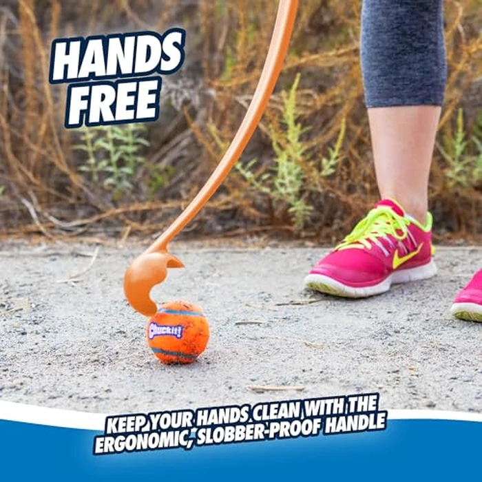 Chuckit! Sport 26L Dog Ball Launcher - Includes a 3-inch Diameter Large Ball for Dogs 60-100 Pounds - Manual Thrower for Dog Balls With a Slim Ergonomic Handle - 26-inch Length by Chuckit! - Image 5