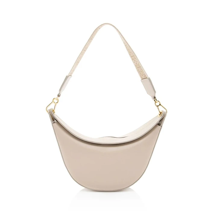 Loewe Satin Calfskin Jacquard Luna Small Bag - Calfskin - Beige by Loewe - Refurbished - Excellent condition - US$1145.99