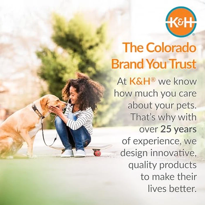 K&H Outdoor Elevated Dog Bed - Cooling Raised Dog Bed for Extra-Large & Giant Pets, Breathable Mesh Hammock Design, Indoor/Outdoor Washable Cover, Portable Metal Frame, Tan, Jumbo 56x38in by K&H Pet Products - Image 8