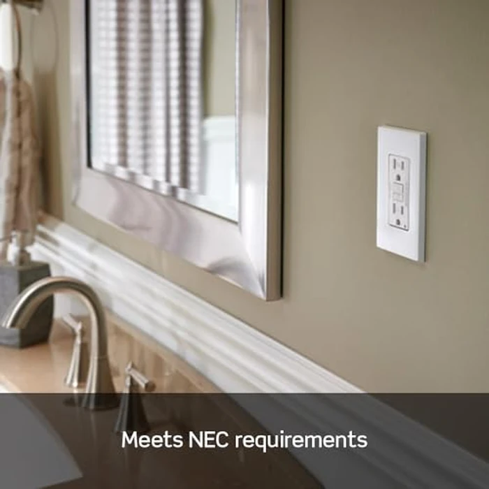 Leviton GFCI Outlet, 15 Amp, Self Test, Tamper-Resistant with LED Indicator Light, Protection from Electric Shock and Electrocution, GFTR1-E, Black by Leviton - Image 3