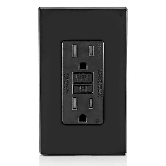 Leviton GFCI Outlet, 15 Amp, Self Test, Tamper-Resistant with LED Indicator Light, Protection from Electric Shock and Electrocution, GFTR1-E, Black by Leviton - Image 7