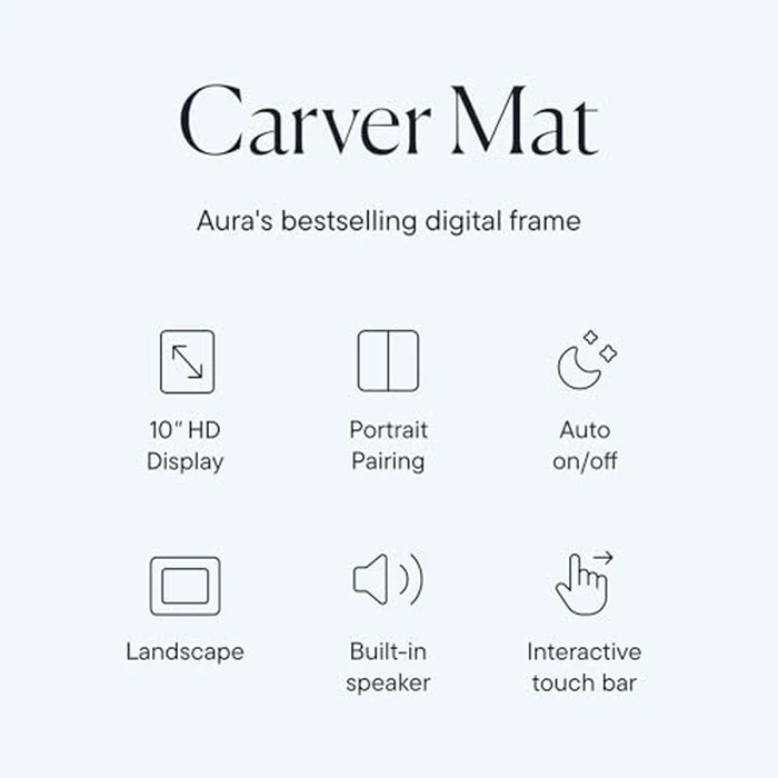 Aura Carver 10.1" WiFi Digital Picture Frame | The Best Digital Frame for Gifting | Text Photos Directly to Your Frame from Anywhere | Free Unlimited Storage | No Subscription Fees, No Ads by AURA - Image 2