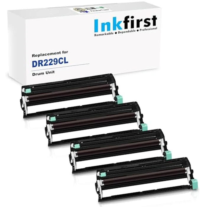 4 Inkfirst Compatible Drum Units DR-229CL DR229CL BK/C/M/Y Replacement for Brother DR229 HL-L3220CDW HL-L3280CDW HL-L3295CDW HL-L3300CDW HL-L8245CDW MFC-L3720CDW MFC-L3765CDW MFC-L3780CDW MFC-L8395CDW by Inkfirst - Used - Like New condition - CA$51.02