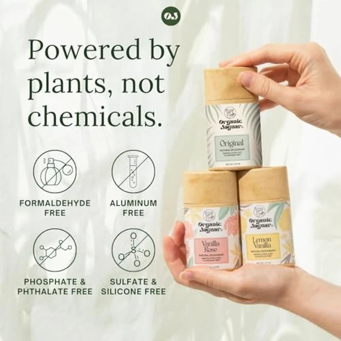 Organic Jaguar Aluminum Free Deodorant for Women and Men, 100% Natural Deodorant with Coconut Oil, Shea Butter, Baking Soda Free, Safe for Sensitive Skin, Long Lasting, Lemon Vanilla, 2 oz by Organic Jaguar - Image 4