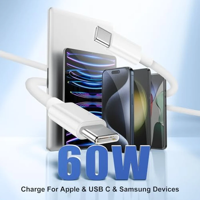 Susnwere 3Pack USB C to USB C Cable 6Ft for Apple iPhone 17 Air 16 15/Pro Max Charger Cord,60W 3.1A C to C Fast Charging Cables for MacBook Air, Mac Book Pro 2024 Samsung S25/24 and More by Susnwere - Image 2