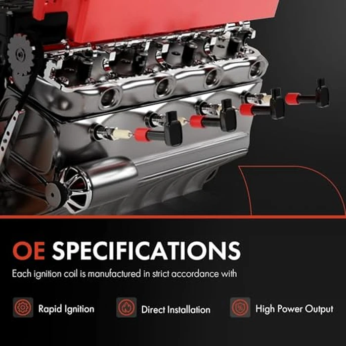 A-Premium Engine Ignition Coil Packs Compatible with Ford F-150 F150 2011-2016, Mustang 2011-2015, V8 5.0L by A-premium - Image 2