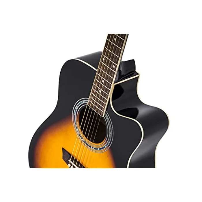 Washburn Vintage Series 6 String Acoustic-Electric Guitar, Right, Tobacco Sunburst (WA90CEVSB) by Washburn - Image 1