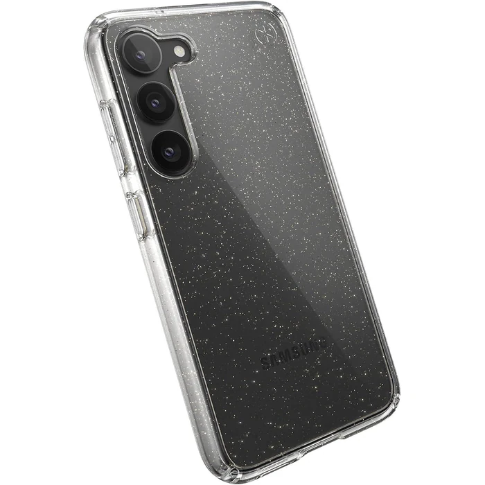 Speck Presidio Perfect-Clear with Glitter Phone Case for Samsung Galaxy S23 - Gold Glitter by Speck - Image 2