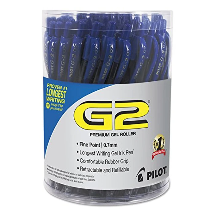 Pilot G2 Premium Gel Pen Convenience Pack, Retractable, Fine 0.7 mm, Blue Ink, Blue Barrel, 36/Pack by PILOT - Used - Like New condition - US$34.30
