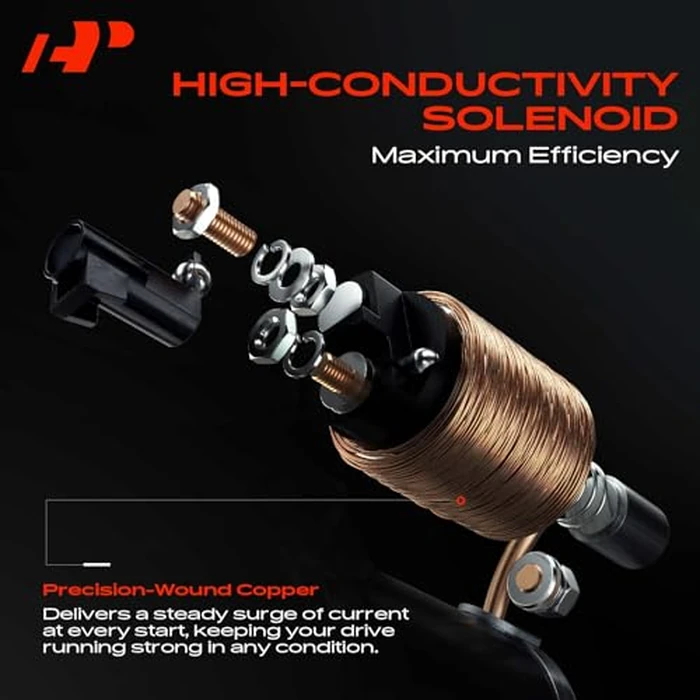 A-Premium Starter Motor Compatible with Mercedes-Benz C300, CLK320, E320, ML350, ML350, R350, SLK280 & Chrysler Crossfire, 12V 1.4KW 10 Teeth Clockwise, Replace# 0001108197, 0001108403 by A-premium - Image 3