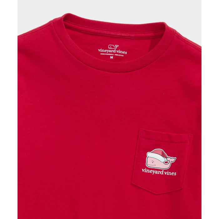 Vineyard Vines Boys' 2025 Santa Whale Long-Sleeve Pocket Tee, Red Velvet, S by vineyard vines - Image 5