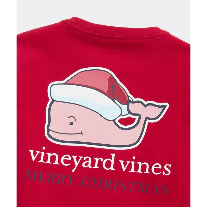Vineyard Vines Boys' 2025 Santa Whale Long-Sleeve Pocket Tee, Red Velvet, S by vineyard vines - Image 6