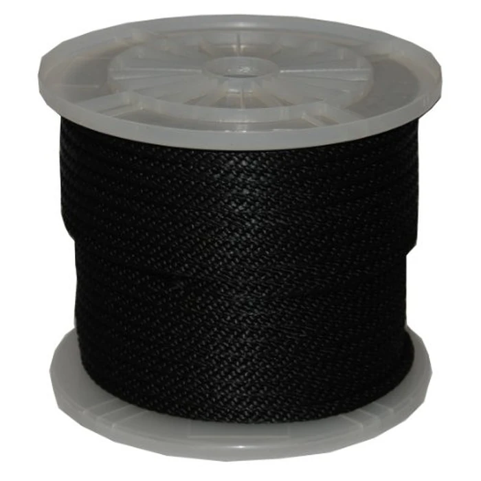 T.W Evans Cordage 5/8" X 200' Black Solid Braid Propylene MFP Derby Rope by T.W . Evans Cordage Co. - Used - Like New condition - CA$49.93