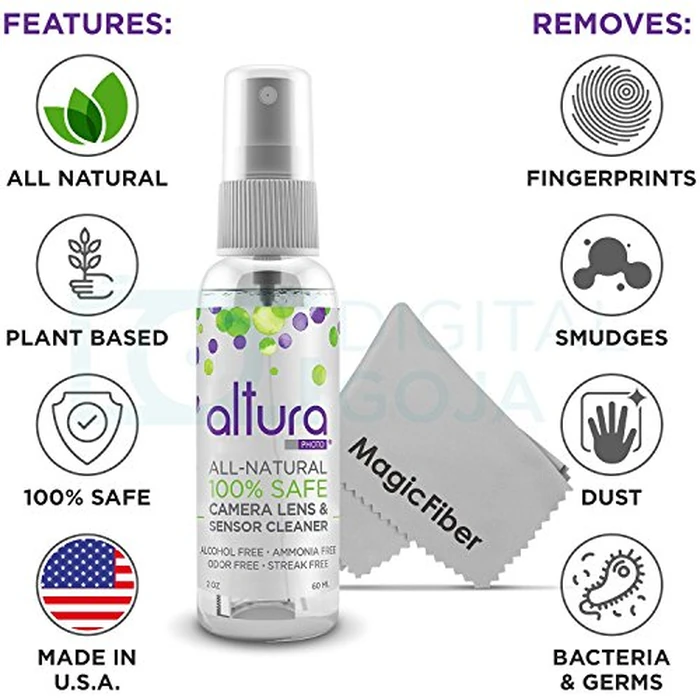 Altura Photo Camera Cleaning Kit - APS-C Lens & Sensor Cleaner with All-Natural Solution, 16mm Factory-Sealed Swabs, Pen, Blower, Brush, Cloths & Hard Case for Canon Nikon Sony DSLR Mirrorless by Altura Photo - Image 3