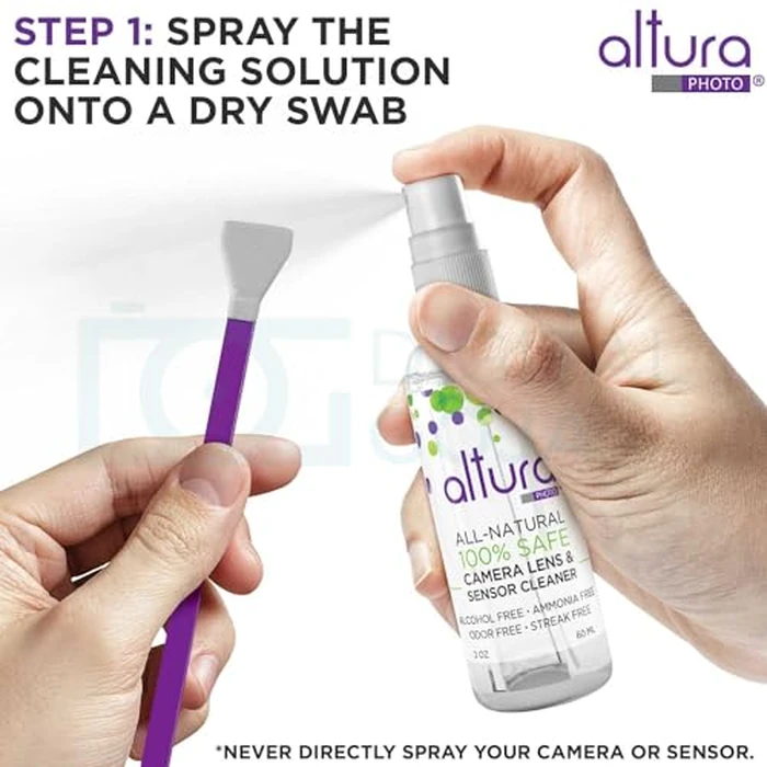 Altura Photo Camera Cleaning Kit - APS-C Lens & Sensor Cleaner with All-Natural Solution, 16mm Factory-Sealed Swabs, Pen, Blower, Brush, Cloths & Hard Case for Canon Nikon Sony DSLR Mirrorless by Altura Photo - Image 5
