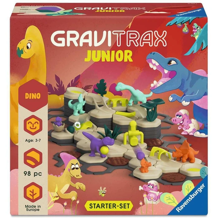 Ravensburger GraviTrax Junior Starter Set L Dino 24586 - Expandable marble run for children, made of environmentally friendly materials with theme worlds, educational and construction toy from 3 years by Ravensburger - Used - Very Good condition - CA$51.79
