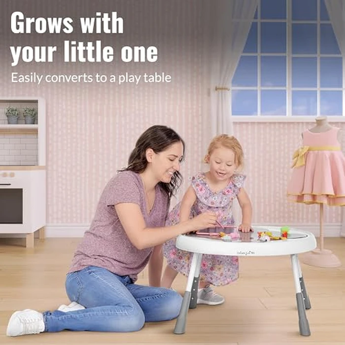 Dream On Me Curio Sit N Seek Baby Activity Center in Grey, 2 in 1 Activity Center and Play Table with 3 Detachable Toys and Music, 3 Level Height Adjustable Positions Activity Center for Baby by Dream On Me - Image 7