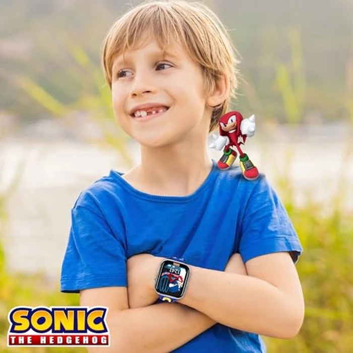 Sonic The Hedgehog Kids Smartwatch - Bluetooth Calling, Messages, Camera, Music, Sleep Tracker, Fitness & Activity Apps - 6 Watch Faces, Touchscreen, USB Rechargeable - Fits Wrists 5.5" to 8" by Accutime - Image 3