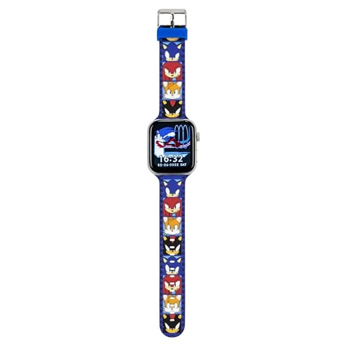Sonic The Hedgehog Kids Smartwatch - Bluetooth Calling, Messages, Camera, Music, Sleep Tracker, Fitness & Activity Apps - 6 Watch Faces, Touchscreen, USB Rechargeable - Fits Wrists 5.5" to 8" by Accutime - Image 4