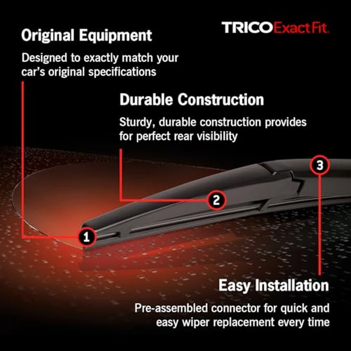Trico 12-J Rear Exact Fit Wiper Blade - 12", 1 Pack by Trico - Image 6