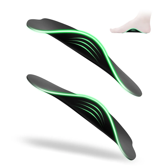 Plantar Fasciitis Relief Arch Support Insert 3/4 Length Shoe Insoles for Women Men High Arch & Flat Feet,All-Day Relieve Foot Back Hip Leg and Knee Pain X/O Legs,Improve Balance Alignment by OUOKK - Used - Very Good condition - US$25.34