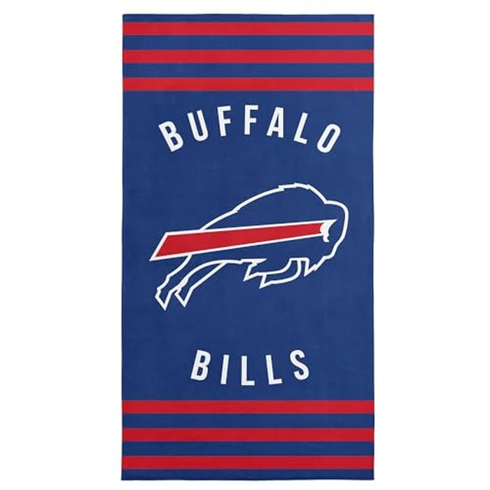 Northwest NFL Buffalo Bills Unisex-Adult Beach Towel, 30" x 60", Stripes by Northwest - Used - Very Good condition - CA$20.73