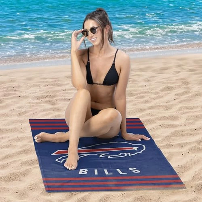 Northwest NFL Buffalo Bills Unisex-Adult Beach Towel, 30" x 60", Stripes by Northwest - Image 2