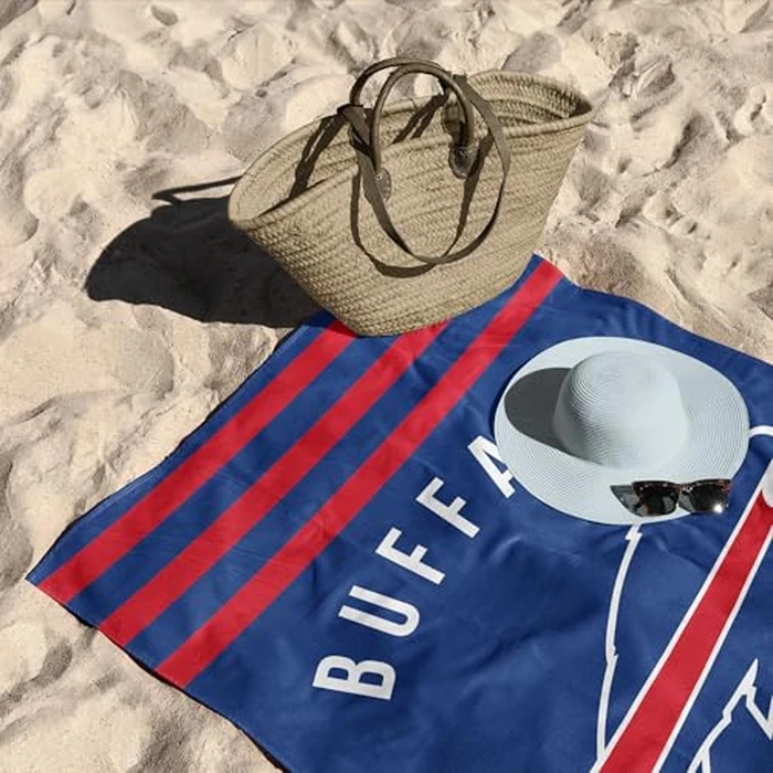 Northwest NFL Buffalo Bills Unisex-Adult Beach Towel, 30" x 60", Stripes by Northwest - Image 3