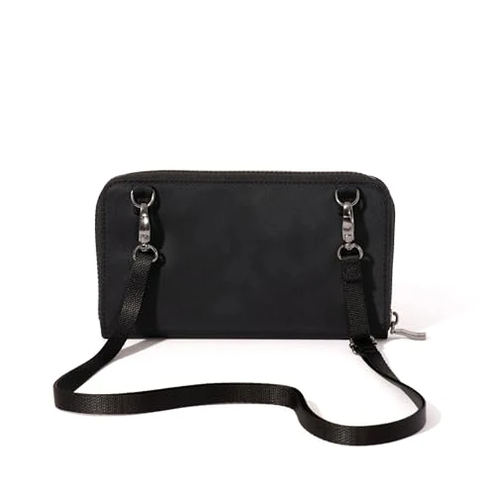 RFID Phone Wallet Crossbody - 8.4"x 4.5" Crossbody Phone Case with Card Holder, Black Twill, Black Twill by Baggallini - Image 6