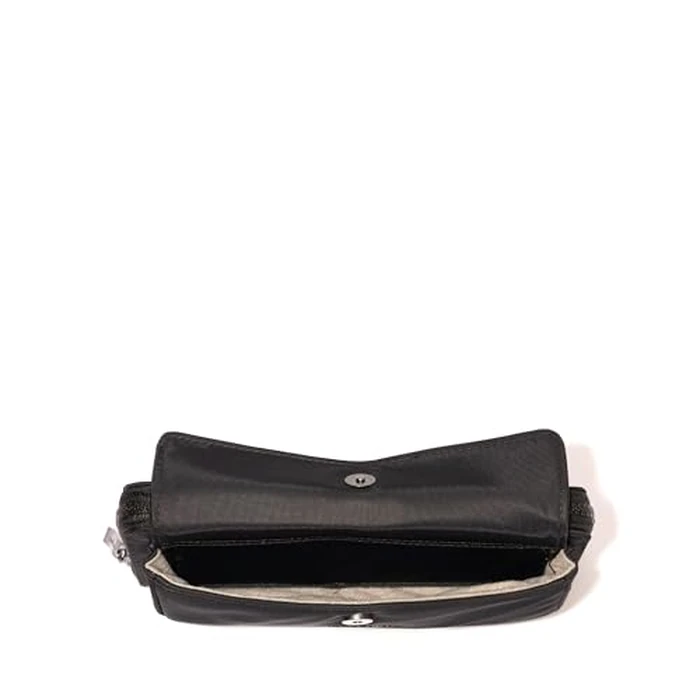 RFID Phone Wallet Crossbody - 8.4"x 4.5" Crossbody Phone Case with Card Holder, Black Twill, Black Twill by Baggallini - Image 7