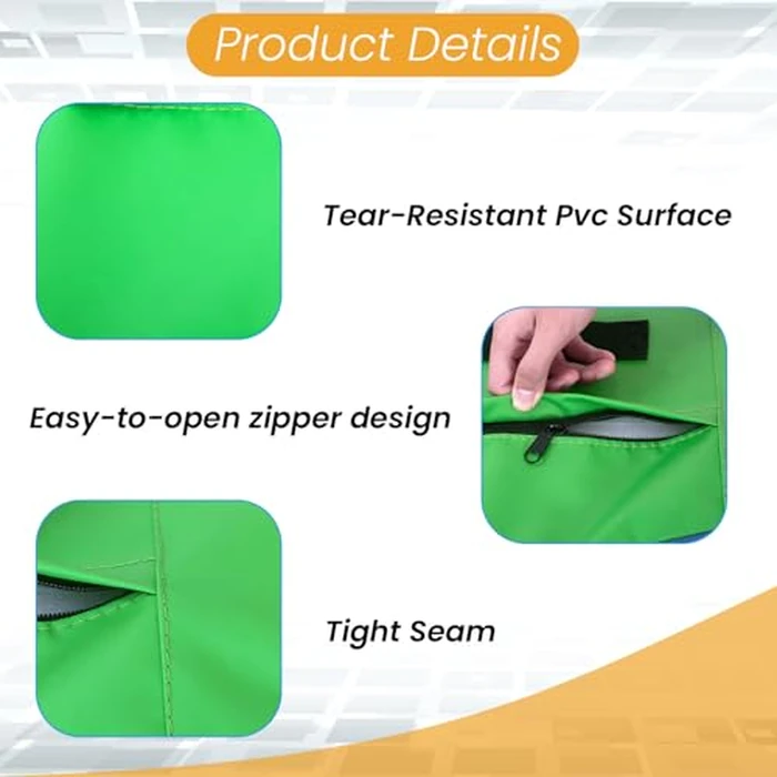 FDW Tumbling Mats Gymnastics Mat Incline Indoor/Outdoor yoga mat for Home Gym Folding Exercise Mat with Non-Slip Surface & Handles Cheese Wedge Mat Blue by FDW - Image 3