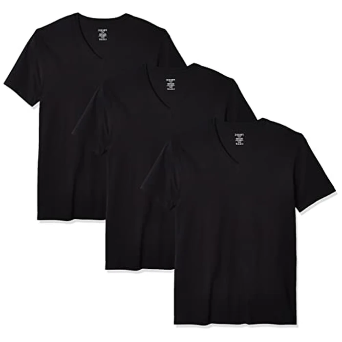 Essential Cotton 3 Pack V-Neck T-Shirt,Black,Large by 2(X)IST - Used - Like New condition - US$21.99