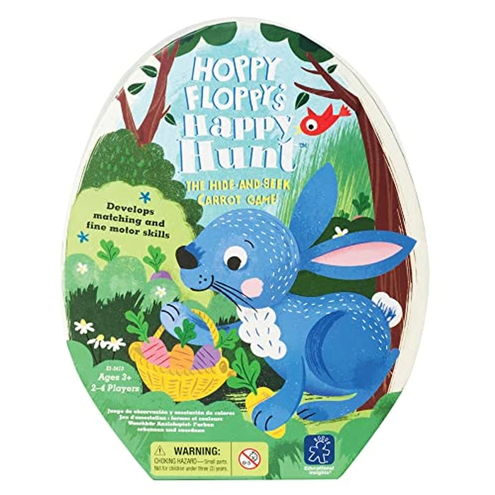 Educational Insights Hoppy Floppy's Happy Hunt - Toddler Board Games Ages 3-5, Early Learning Games for Preschoolers, Fine Motor Skills Toys for Preschool, Color-Matching Board Game by Educational Insights - Image 1