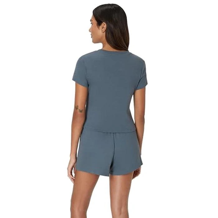 Hanes Women's Originals 2-Piece Lounge Set, Comfywear Supersoft Baby Doll Tee & Sleep Shorts Loungewear Set by Hanes - Image 2