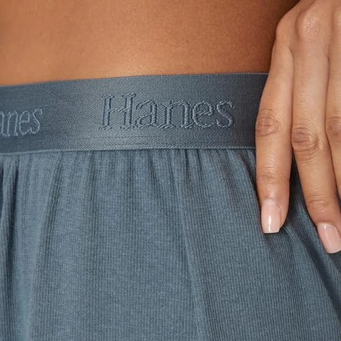 Hanes Women's Originals 2-Piece Lounge Set, Comfywear Supersoft Baby Doll Tee & Sleep Shorts Loungewear Set by Hanes - Image 4