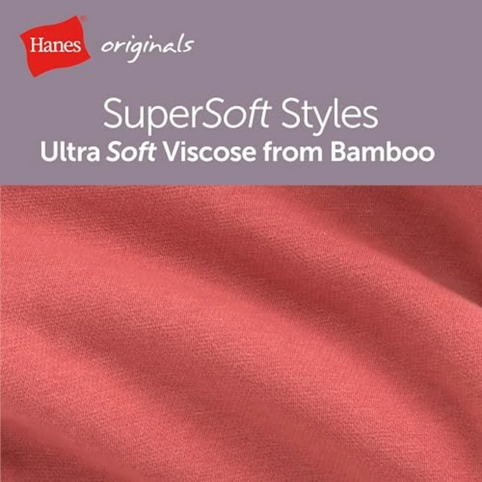 Hanes Women's Originals 2-Piece Lounge Set, Comfywear Supersoft Baby Doll Tee & Sleep Shorts Loungewear Set by Hanes - Image 6