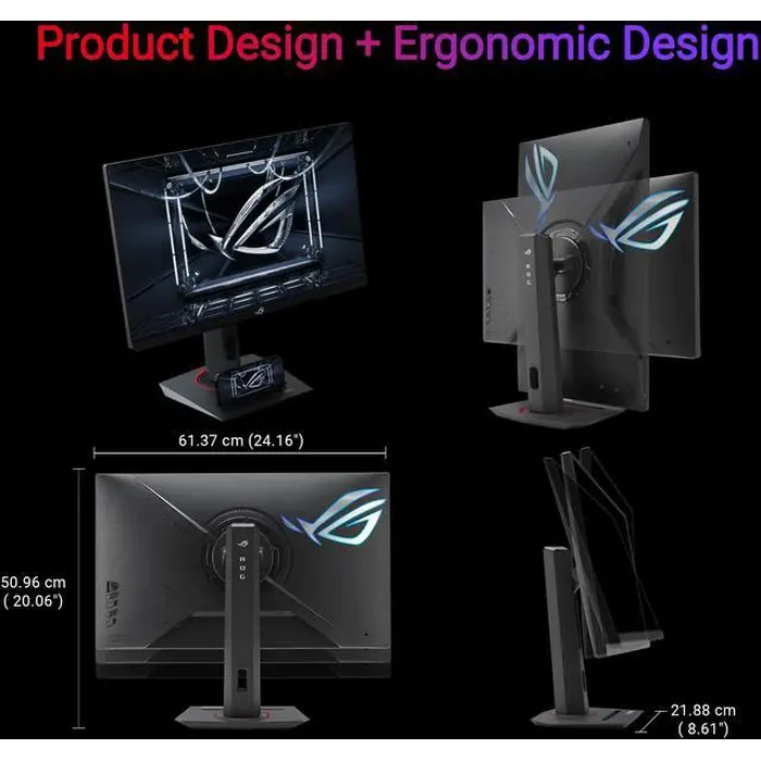 ASUS ROG Strix 27" QHD 2K 1440P 180Hz fast IPS with AMD FreeSync (AMD Adaptive Sync) & G-Sync compatible HDR400 1ms DCI-P3 95%, USB-C built-in Ai by ASUS - Image 10