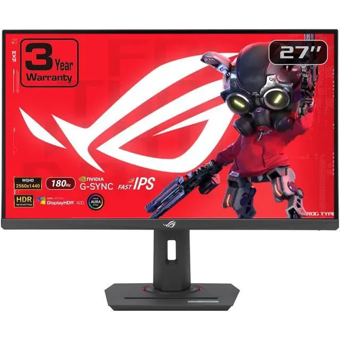 ASUS ROG Strix 27" QHD 2K 1440P 180Hz fast IPS with AMD FreeSync (AMD Adaptive Sync) & G-Sync compatible HDR400 1ms DCI-P3 95%, USB-C built-in Ai by ASUS - Image 2