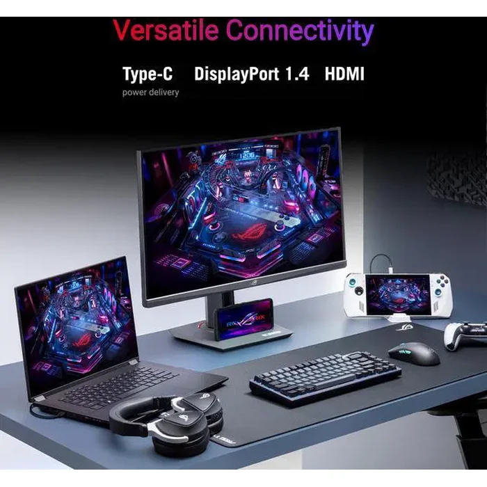 ASUS ROG Strix 27" QHD 2K 1440P 180Hz fast IPS with AMD FreeSync (AMD Adaptive Sync) & G-Sync compatible HDR400 1ms DCI-P3 95%, USB-C built-in Ai by ASUS - Image 8