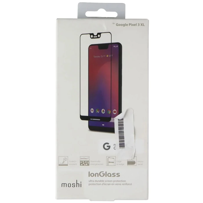 Moshi IonGlass Screen Protector for Google Pixel 3 XL - Clear by Moshi - Refurbished - Brand New condition - US$8.28