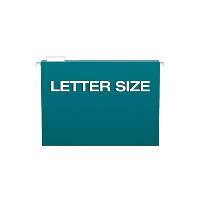 Pendaflex Recycled Hanging File Folders, Letter Size, Assorted Jewel-Tone Colors, Two-Tone for Foolproof Filing, 1/5-Cut Tabs, 25 Per Box (81667) by Pendaflex - Image 2