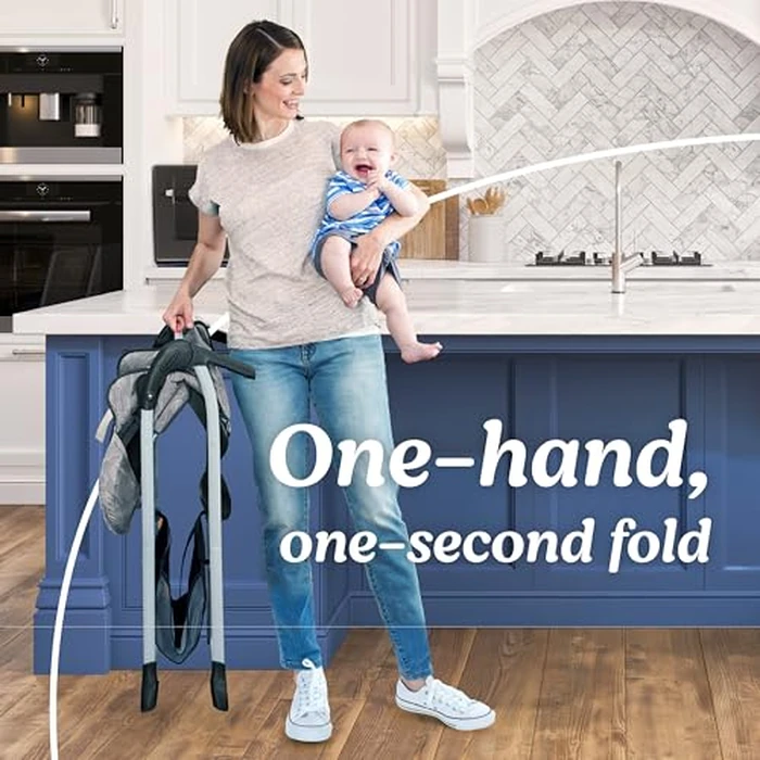 Graco(R) Slim Snacker High Chair, Ultra Slim, Fast-Folding, Multiple Recline Positions, Comfortable Feeding, Whisk by Graco - Image 5