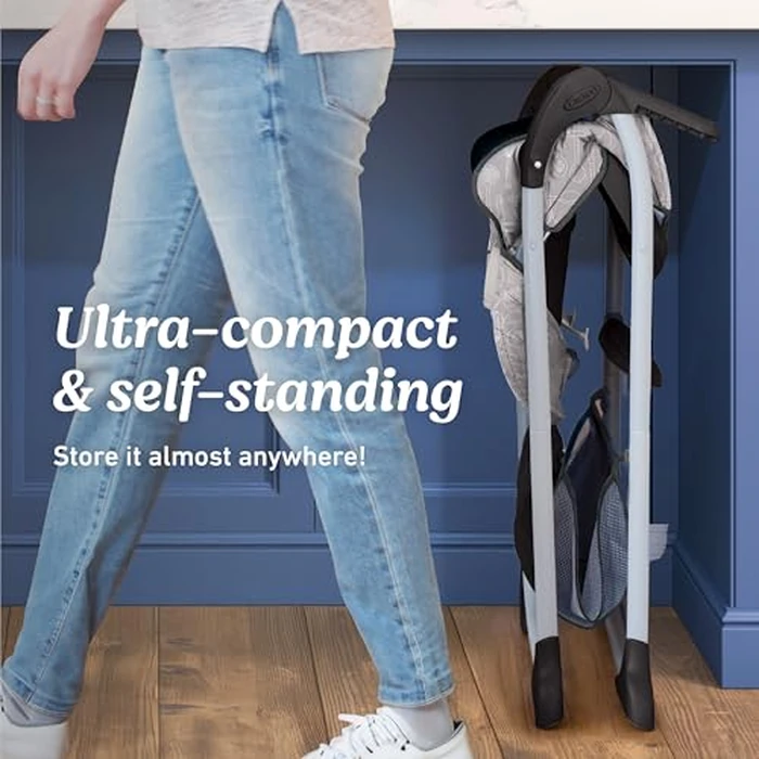 Graco(R) Slim Snacker High Chair, Ultra Slim, Fast-Folding, Multiple Recline Positions, Comfortable Feeding, Whisk by Graco - Image 6