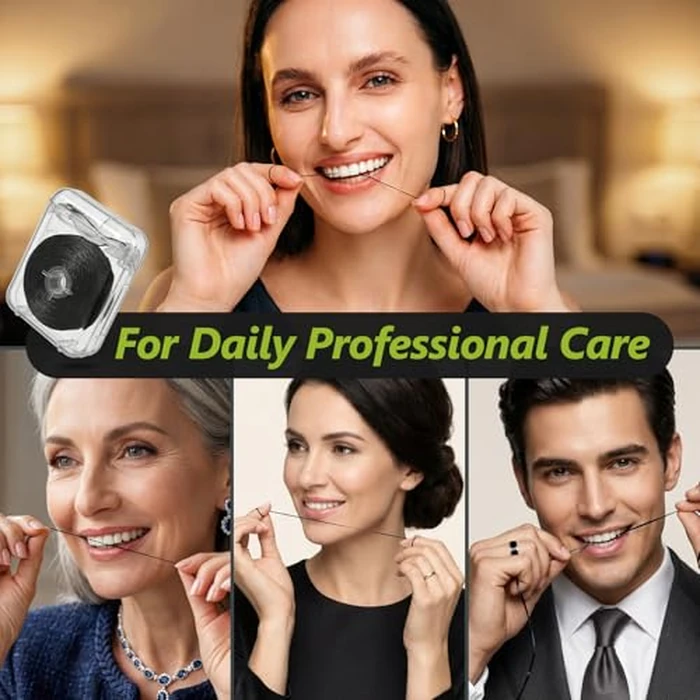 Waxed Dental Floss Expanding,Mint Plant Charcoal Floss Refill for Gentle Oral Care Whitening Tooth,Bamboo Charcoal Dental Wax Plaque Remover for Teeth,10 Spools (32.8 yd Each) by RA RUNNING ALIEN - Image 7