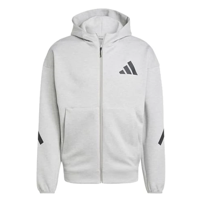 adidas Men's Z.N.E. Full-Zip Hoodie, Medium Grey Heather, Large by adidas - Image 6
