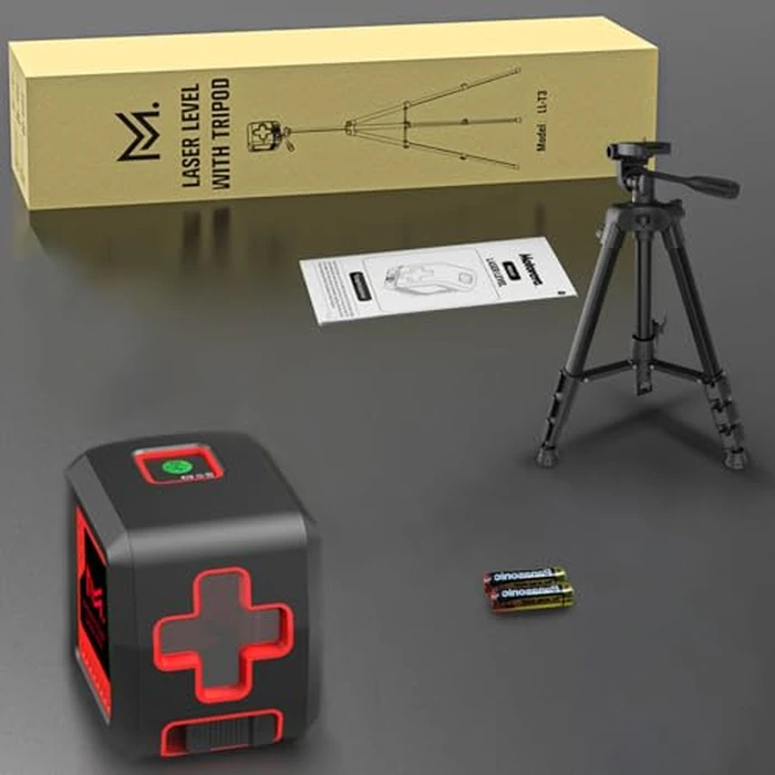 Motovera Self Leveling Laser Level 100ft, Green Cross Line with Tripod, 4 Brightness Modes & Pulse Function, Manual & Self-Leveling Modes, IP54 Waterproof for Picture Hanging, Tile, DIY Construction by Motovera - Image 7