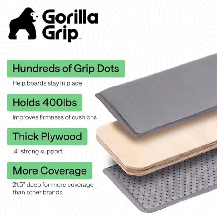 GORILLA GRIP Sofas & Couches Cushion Support Board to Fix Sagging Sofa, 23" x 19" Armchair, Thick Plywood Boards Add Strong Seat Supports, Replacement Stuffing Under Living Room Furniture by Gorilla Grip - Image 2
