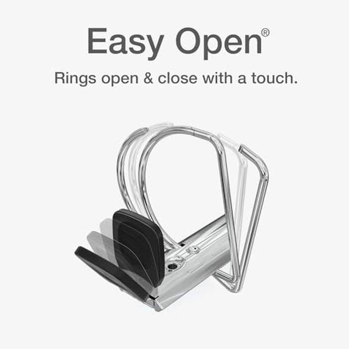 Cardinal Binder, Binders 3 Ring, EasyOpen ClearVue, Slant-D Ring, 3" Capacity, Holds 650 Sheets, Black, 4 Pockets, Non-Stick Archival Safe, Letter Size - Ideal for Office, School, and Presentations by Cardinal - Image 3