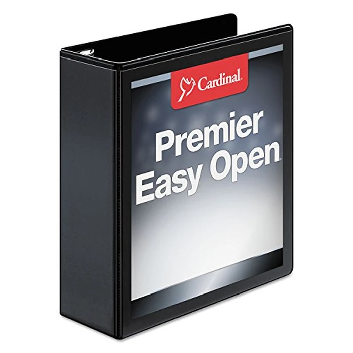 Cardinal Binder, Binders 3 Ring, EasyOpen ClearVue, Slant-D Ring, 3" Capacity, Holds 650 Sheets, Black, 4 Pockets, Non-Stick Archival Safe, Letter Size - Ideal for Office, School, and Presentations by Cardinal - Image 4